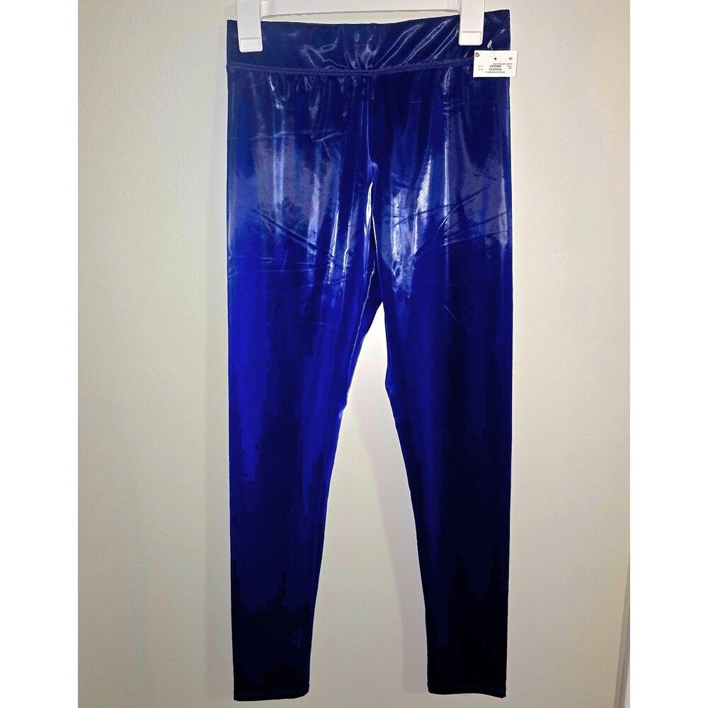 Forever 21 Blue Faux Leather Skinny Jegging Stretch Baddie Rocker Chic Street M